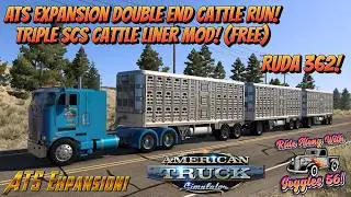 ATS Expansion Double End Cattle Haul! Triple Livestock Trailer! Ruda 362!