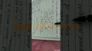 square diagonals bisect each other at right angles