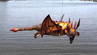 Recycled Metal Dragon Mobile Art-Wind & Weather