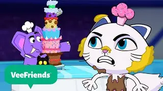 Cake Decorating Challenge! | Vee Friends 🐈&zwj;⬛ | Funny Animal Cartoons For Kids