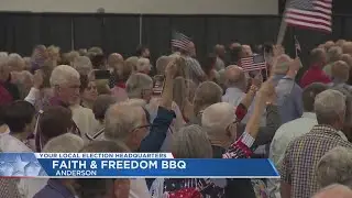 Casey DeSantis, Sen. Tim Scott campaign at Faith & Freedom BBQ