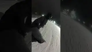 Hidden Valley Resort. Upper Continental off of Sunset Lift. Night ride. Beginners snowboarder ski 