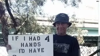 Man creates panhandling signs with pizzazz