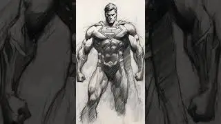 Superman sketch#artking674#shorts#justic league#marvel#superman#realistic#subscribe