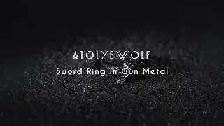 New* Atolyewolf Sword Ring in Gun Metal