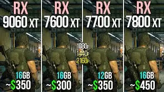 RX 9060 XT 16GB vs RX 7600 XT vs RX 7000 XT vs RX 7800 XT - Test in 16 Games