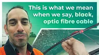 Telecom Telstra black optic fibre cable