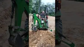 John Deere 2025R with 260B Backhoe: Unleashing Power in the Great Outdoors! #johndeere