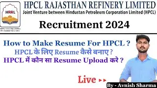 HPCL Resume Format Detail || HPCL Recruitment 2024 || Chemical Mission ||