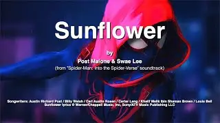 Sunflower Lyrics [EASY TO READ] - Post Malone & Swae Lee