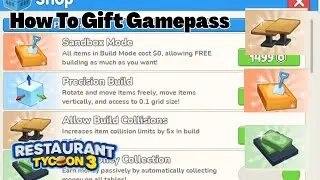 Как подарить Gamepass в Restaurant Tycoon 3 Roblox (НОВОЕ ОБНОВЛЕНИЕ)