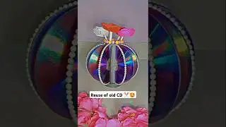 Reuse of Old CD 🤩 #shortsfeed #ytshorts #shortsvideo #oldcdcraft #diycrafts #shortviral