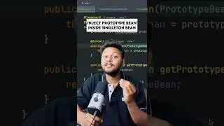 Inject Prototype Bean In Singleton Bean #springplatform #coding #javaframework