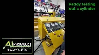 Paddy testing a Hydraulic Cylinder  - Tuxco