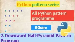 Python pattern programs | Star printing programs in Hindi | python full course | Python Star pattern
