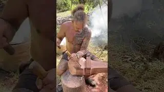 Working on a Marquesan U&rsquo;u war club🔥 #marquesanart #woodcarving #polynesianculture #polynesianart