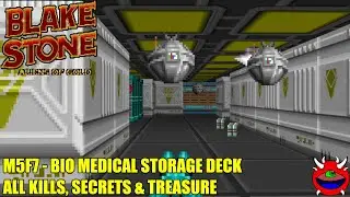 Blake Stone: Aliens of Gold - M5F7 Bio Medical Storage Deck - All Kills & Secrets