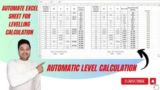 Automate Excel Sheet for Levelling Calculation || Levelling in Excel Sheet