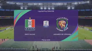 ONCE CALDAS vs JAGUAREZ DE CORDOBA | LIGA BETPLAY | FUTBOL COLOMBIANO | GAMEPLAY PES2021