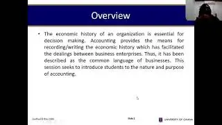 (UG) Accounting UGBS 205 Lecture 1 ( Dr. Edem Welbeck )