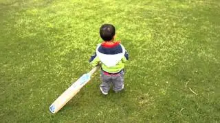 Young budding cricketer