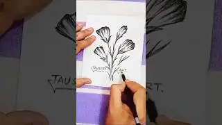 Beautiful Flower Sketch Drawing ✍️ | Easy Pencil Art | Tauseef Art #pencilsketchings #drawing