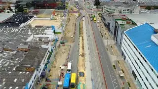 Obras de TM por la AV. 68 entre Calle 13 y Calle 17 (19 de Abril 2025)