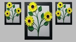 Sunflower Easy Wall Hanging | Sunflower With Paper | Easy Craft |  Origami Craft | #rjcreative