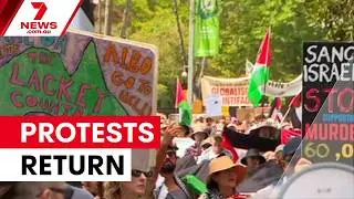Pro-Palestine protests return to Sydney streets | 7NEWS