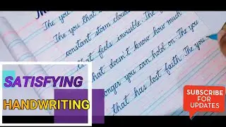 Beautiful Cursive Handwriting-Satisfying video|| writing a paragraph with gel pen|#SnehARTs