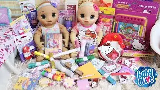 MATERIAL ESCOLAR DAS BABY ALIVES G&Ecirc;MEAS NINA E HANNA
