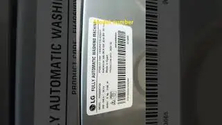 Where to find LG washing machine model number #model #number #sticker