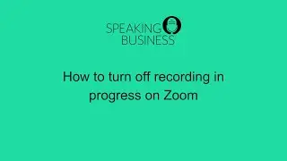Как отключить запись в Zoom