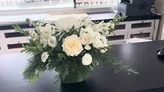 Beautiful in white floral arrangement. Finesse Flowers - Calgary Flower Delivery