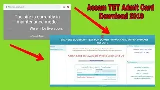 Assam TET Admit Card Released 2019 || Download Assam TET 2019 Assam TET Admit Download Link ||