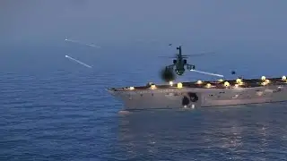 Currently the Russian aircraft carrier base is in disarray because it was attacked!