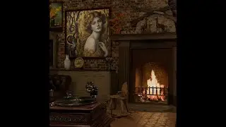 Timeless Fireplace Enchantment - Bask in the Timeless Allure of a Warm, Flickering Fireplace