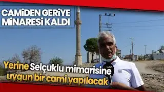 Yangında Hasar Gören Cami Yıkıldı, Minaresi Kaldı