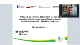 Szkolenie 27.04.2022 r. – Ustawa o zapewnianiu dostępności w projektach