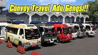 Balapan Travel Berujung Laka!! Convoy ELF Selatan Adu Gengsi | ETS-2 INDONESIA
