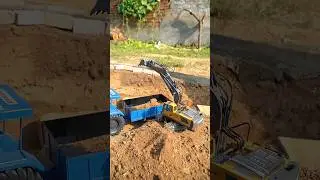 Remote Control Excavator Full Working Video || Rc Jcb And Tractor #shorts #diy #unboxing