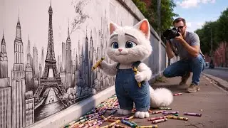 Cat Ai story (MEOW KITTEN) #aicatvideo #aicat7 #aicatstory #aicatch