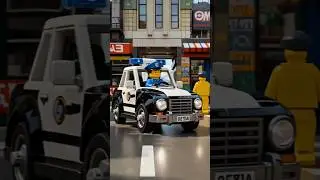 Lego police driving in the city ‼️ #shorts #legoanimation