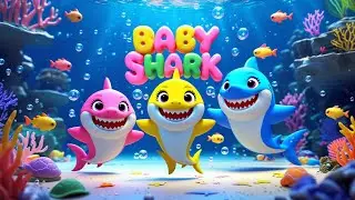 Baby Shark Song 🦈 | Cute Girl Dances with Baby, Mummy & Daddy Shark | Kids Dance 3D Cartoon