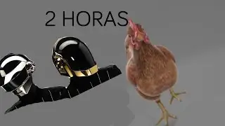 pollo girando con musica de fondo por 2 horas