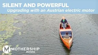 Silent & Powerful: Electric Pod Motor on Classic Wooden Boat!