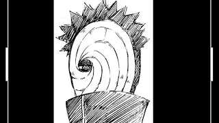 Obito anime drawing live#obito#anime#animedrawing#animeart#live#liveanimedrawing#naruto#kakashi#gojo