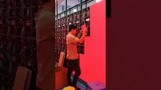 Giant LED video wall is being installed at the factory #ledwalls #leddsiplayfactory #giantleddisplay