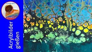 Acryl Flie&szlig;technik: 3 Tips f&uuml;r gro&szlig;e Zellen! 🎨Acrylic Pouring Huge Cells!Tutorial dt./English(114)