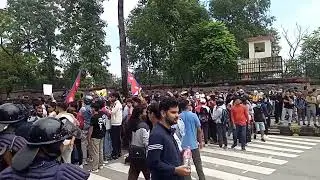 Genz protest for corruption and Revulation in nepal party government service workers